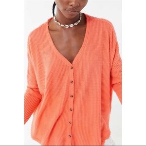 urban outfitters jojo oversized thermal cardigan